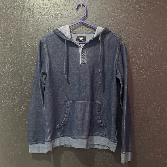 ROCK & REPUBLIC Men’s Blue Hoodie Size Small - Picture 1 of 6